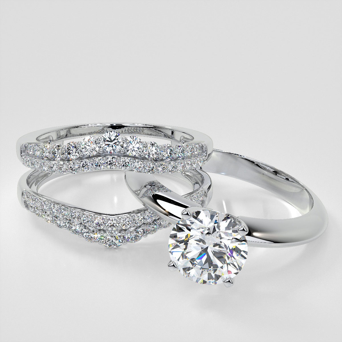 1 CTW Lab Grown Diamond Ring Guard Wedding Band in 14K Gold