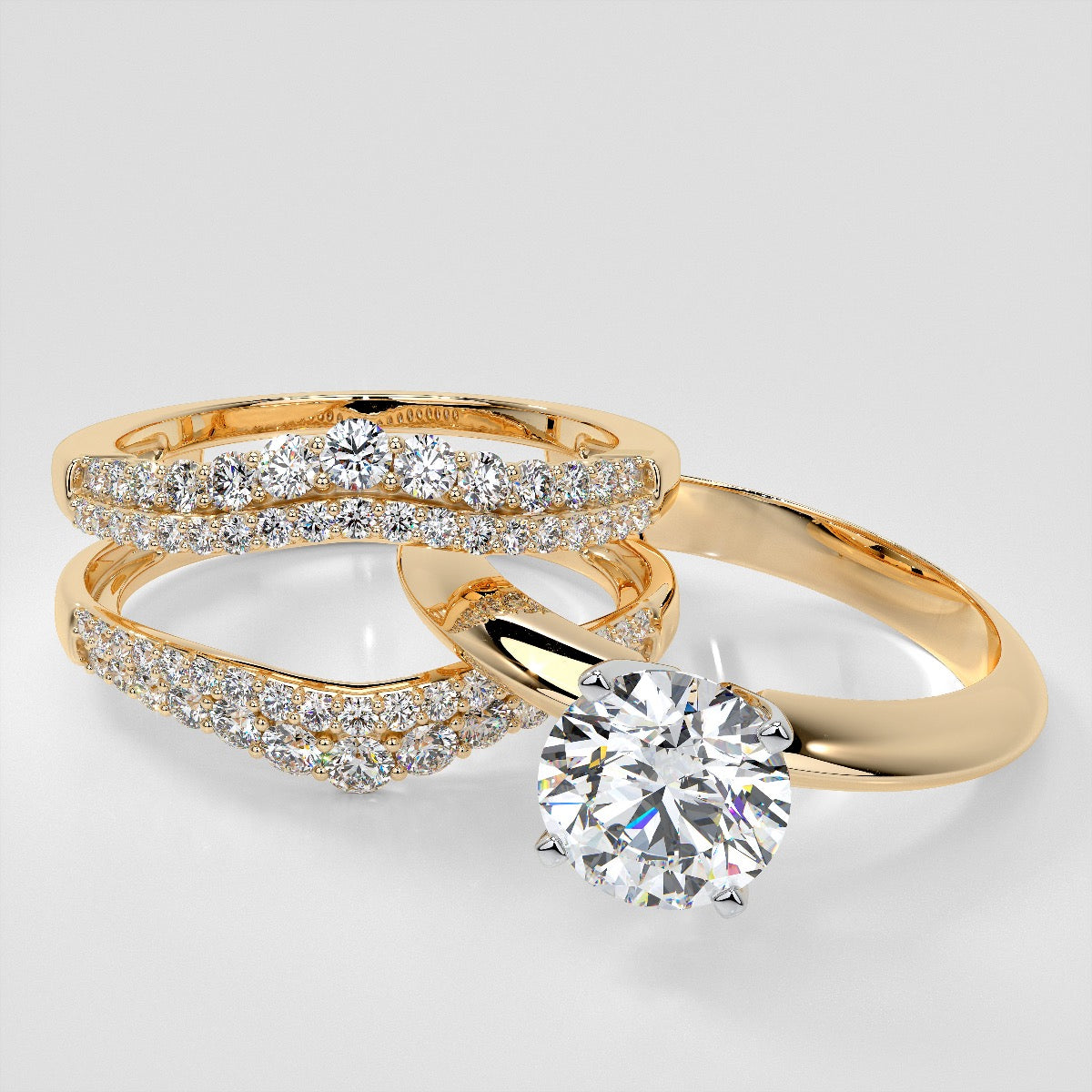 1 CTW Lab Grown Diamond Ring Guard Wedding Band in 14K Gold