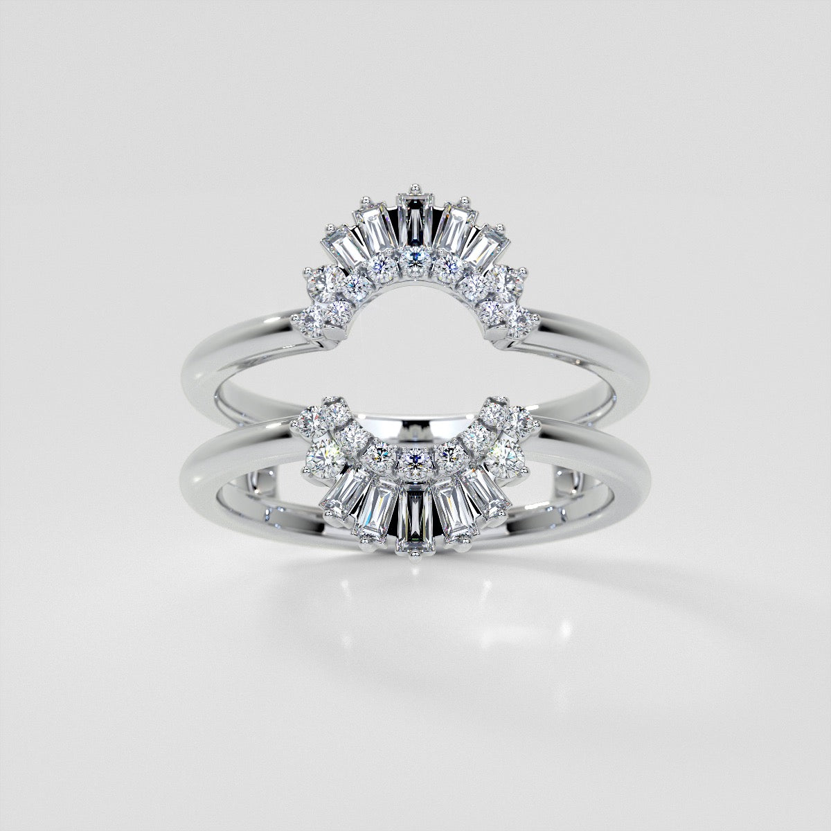 ½ CTW Natural Diamond Vintage Enhancer Ring Guard Wedding Band