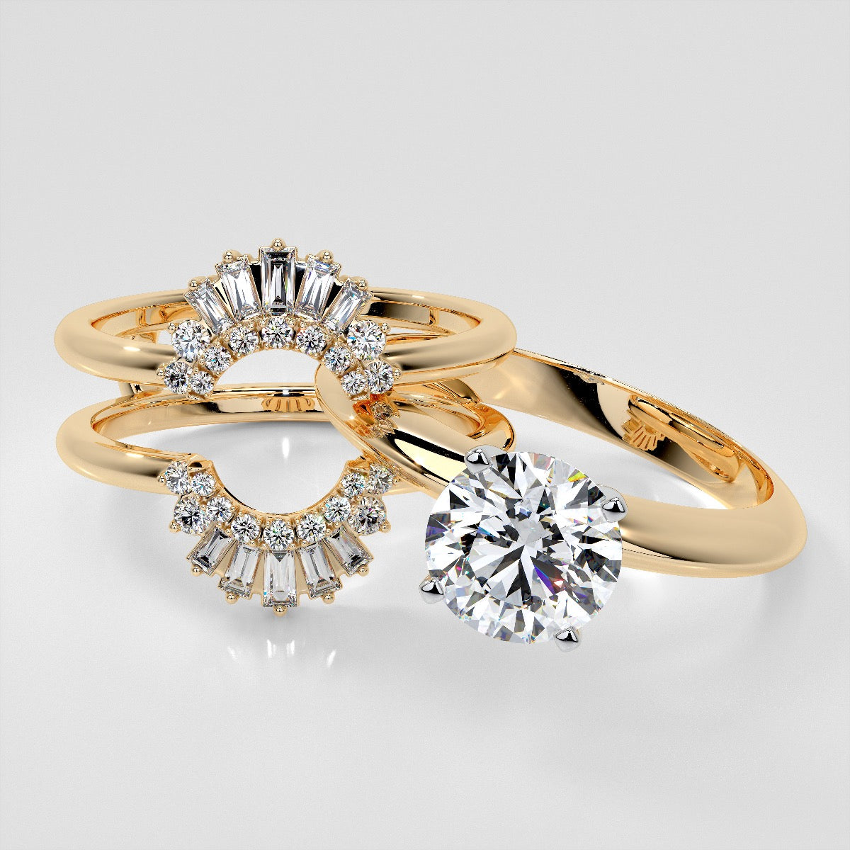 ½ CTW Natural Diamond Vintage Enhancer Ring Guard Wedding Band