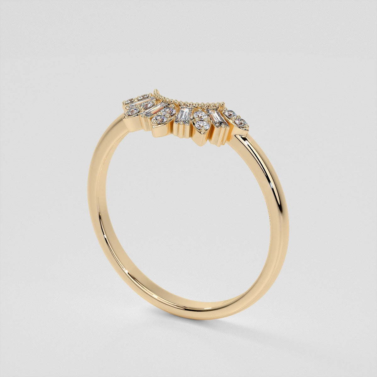 1/5 CTW Lab Grown Diamond Contour Band