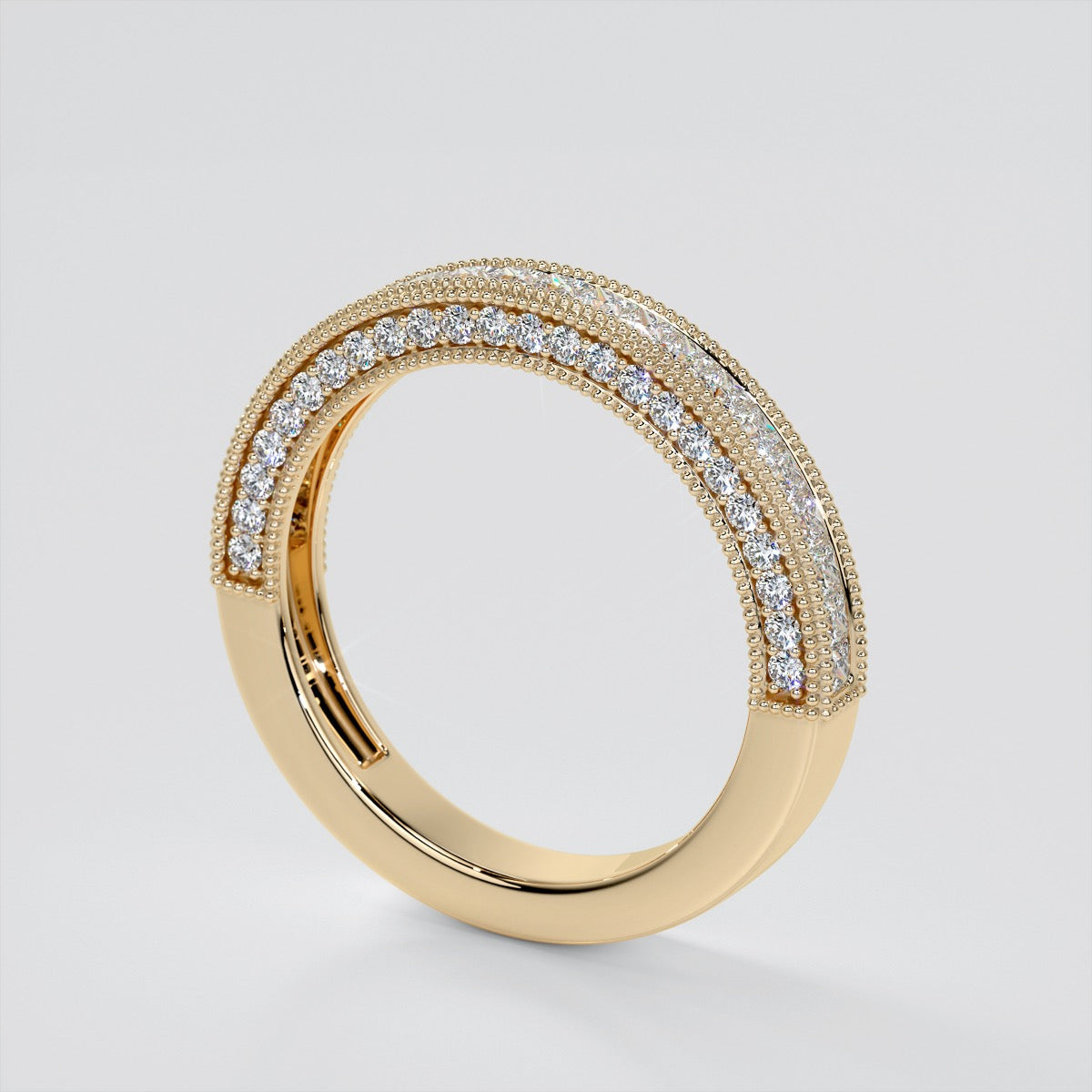 Double-Tier Octagonal Halo Radiant Cut Trio Wedding Set