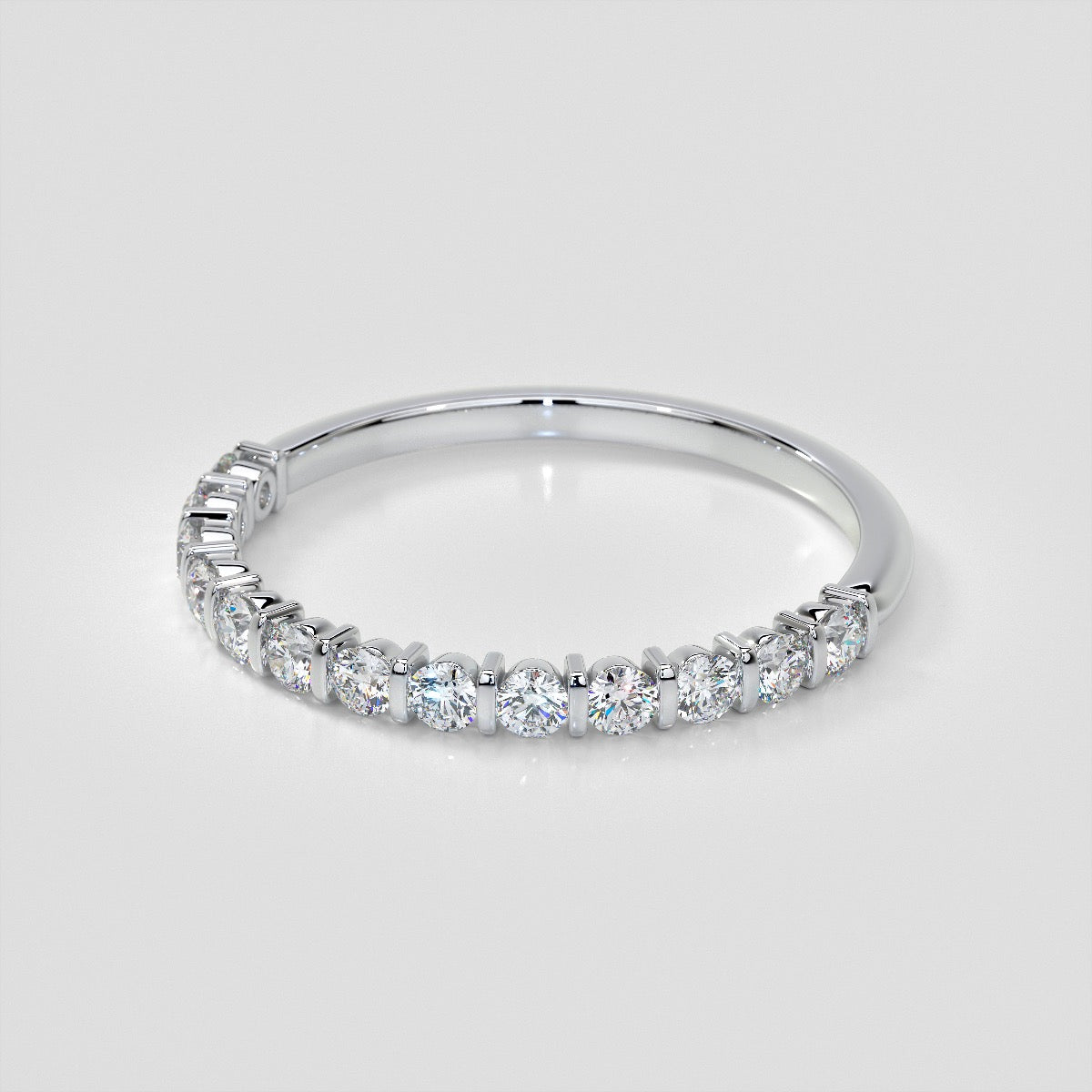 ¾ CTW Lab Grown Diamond Elegant Bar Band