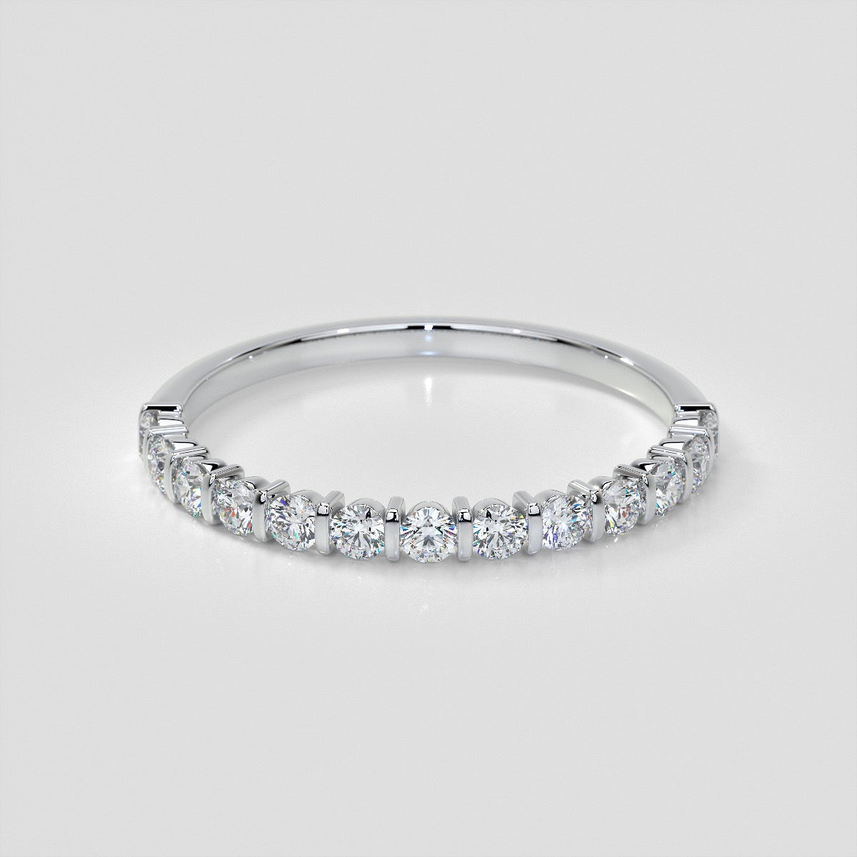 ¾ CTW Lab Grown Diamond Elegant Bar Band