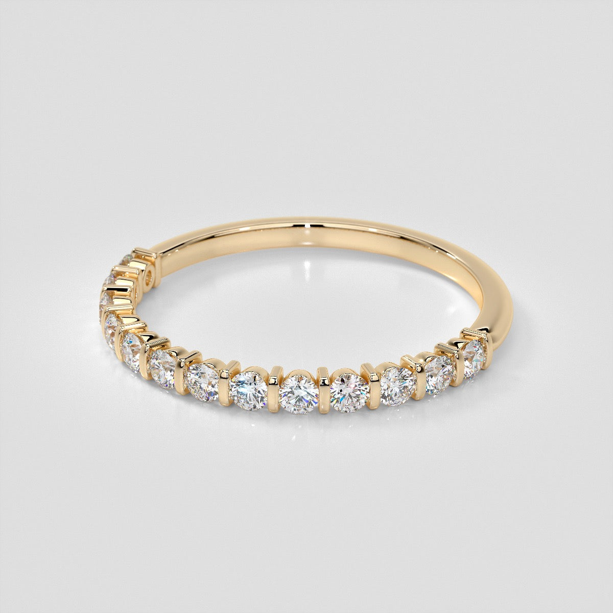 ¾ CTW Lab Grown Diamond Elegant Bar Band