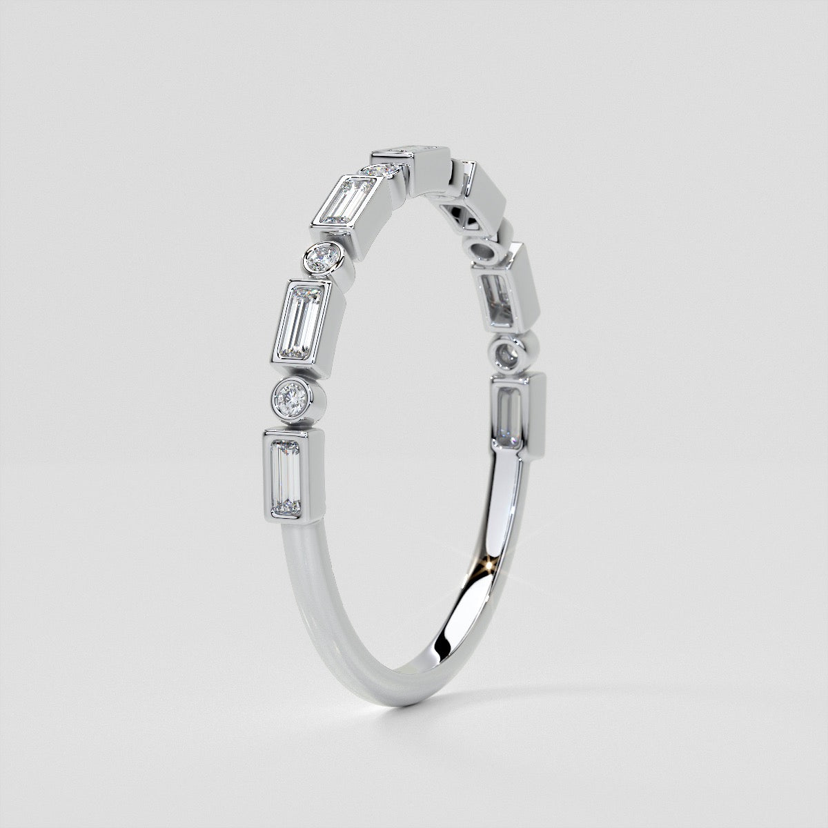 1/8 CTW Lab Grown Diamond Radiant Fusion Band
