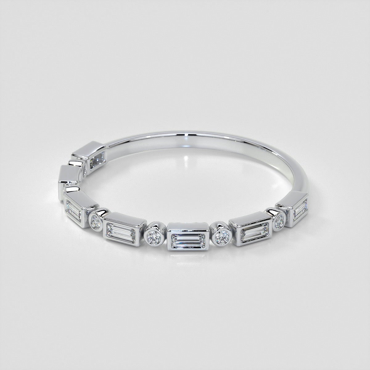 1/8 CTW Lab Grown Diamond Radiant Fusion Band