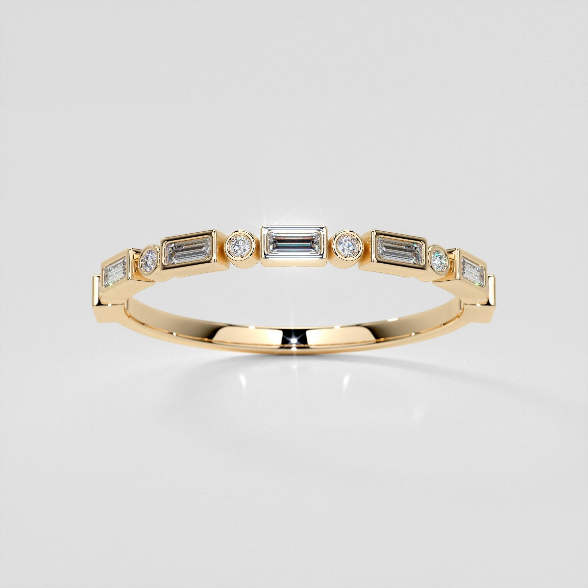 1/8 CTW Lab Grown Diamond Radiant Fusion Band