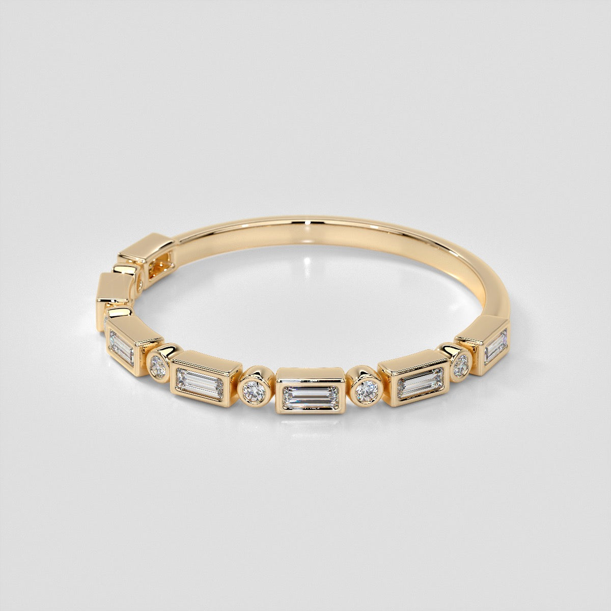 1/8 CTW Lab Grown Diamond Radiant Fusion Band