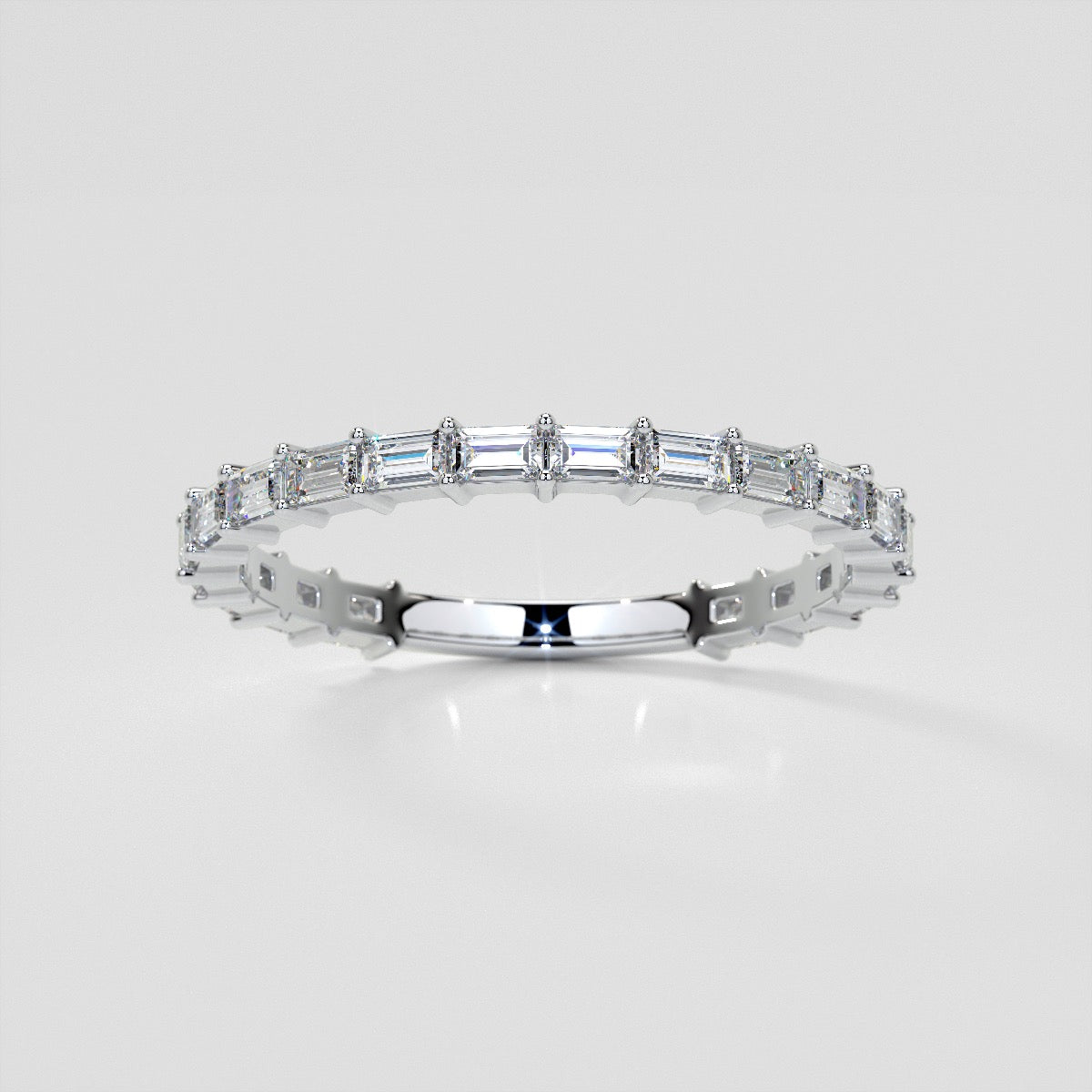 ¾ CTW Lab Grown Diamond Baguette Embrace Band