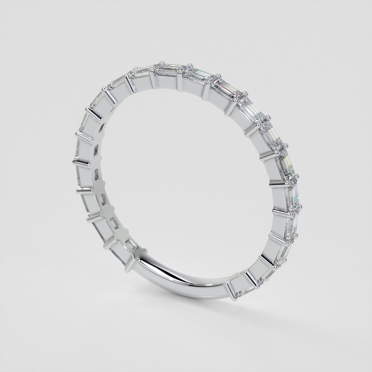 ¾ CTW Lab Grown Diamond Baguette Embrace Band