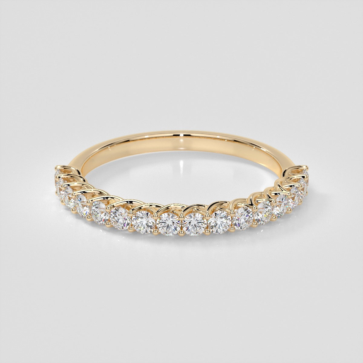 ½ CTW Lab Grown Diamond Swooping Scalloped Band