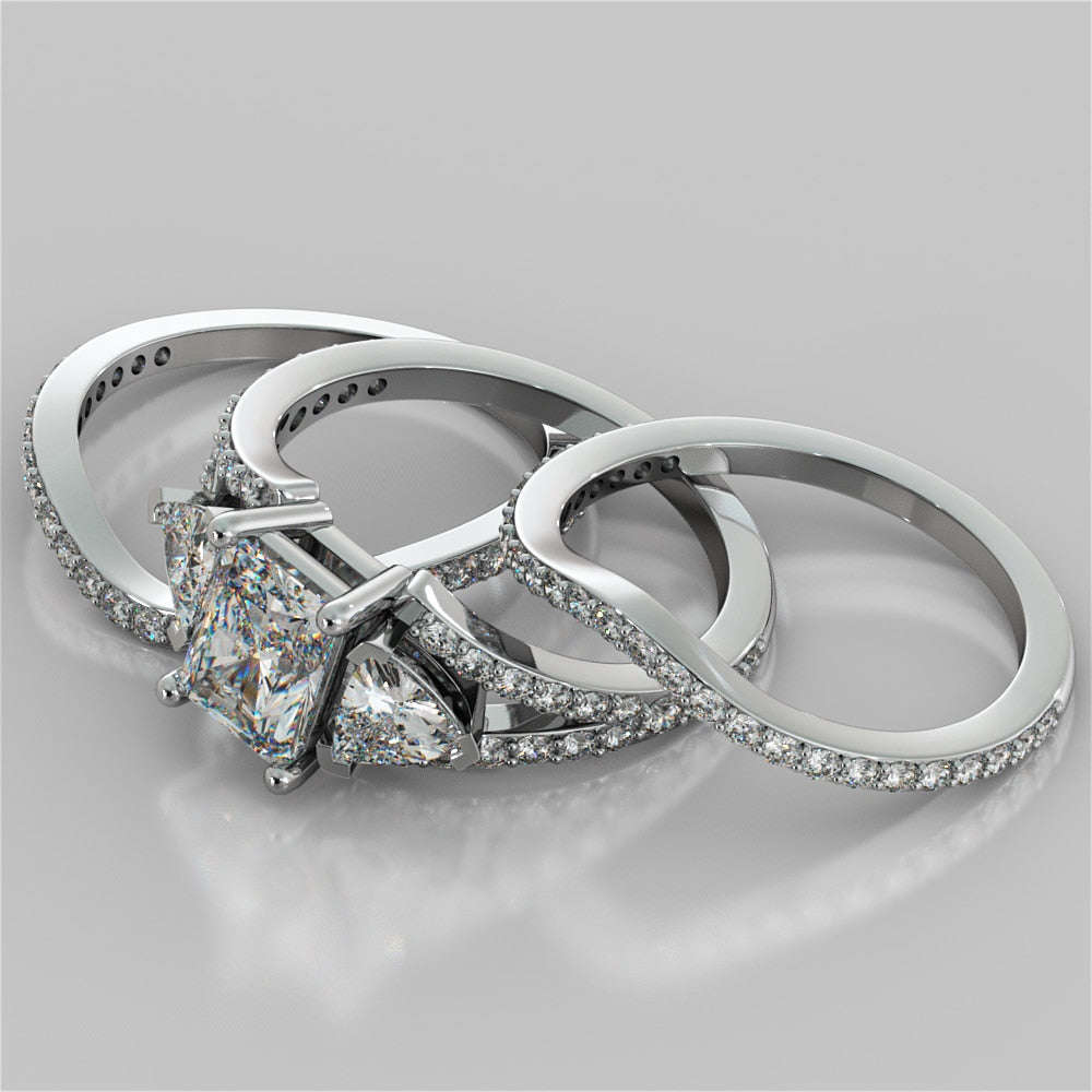 Radiant Cut Split Shank Engagement Ring