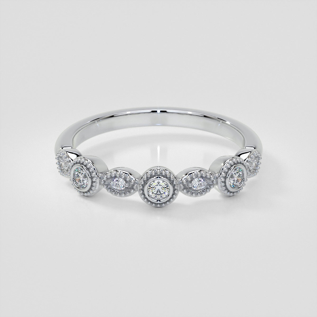 1/3 CTW Lab Grown Diamond Vintage Marquise Embrace Band