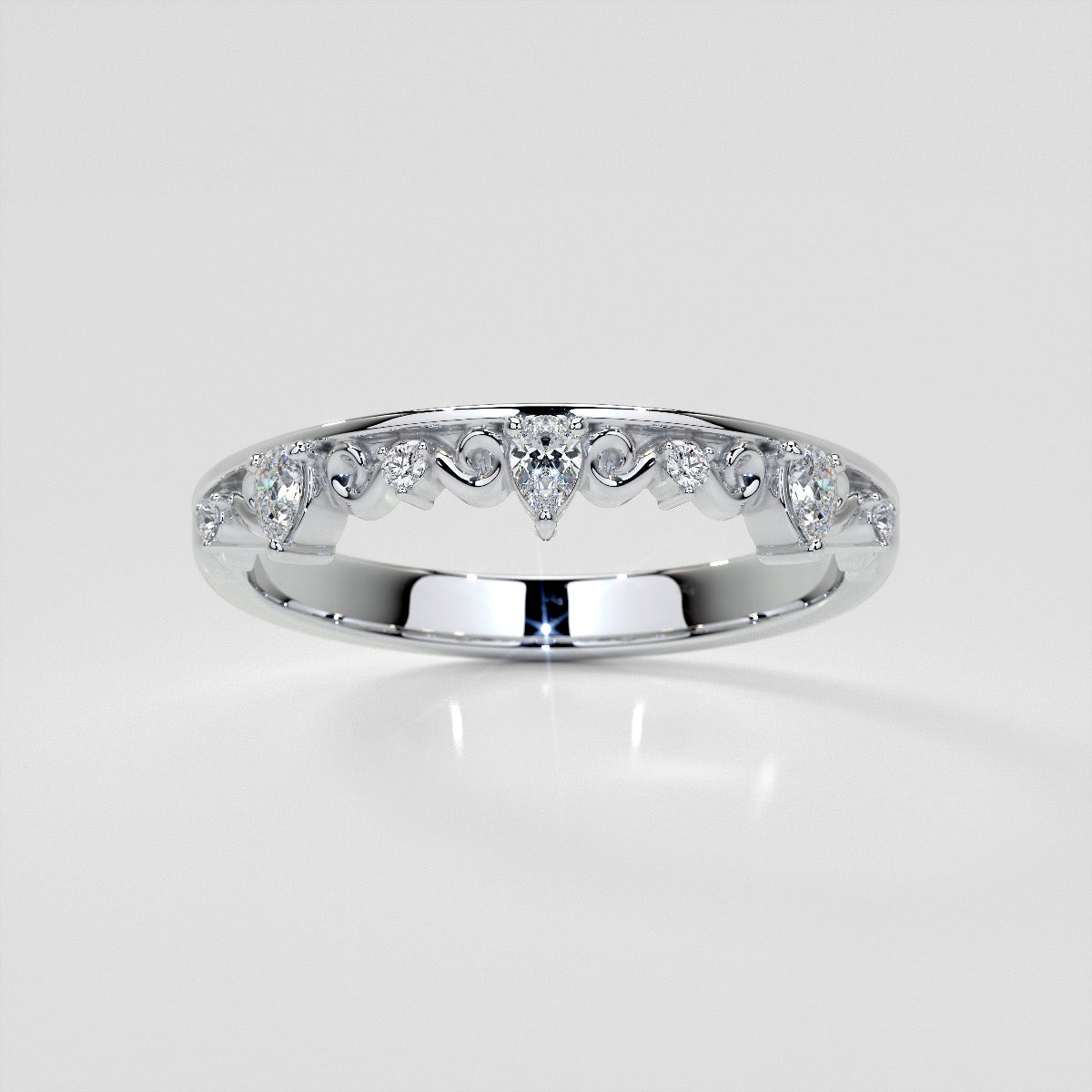 1/8 CTW Lab Grown Diamond Regal Crown of Elegance Band