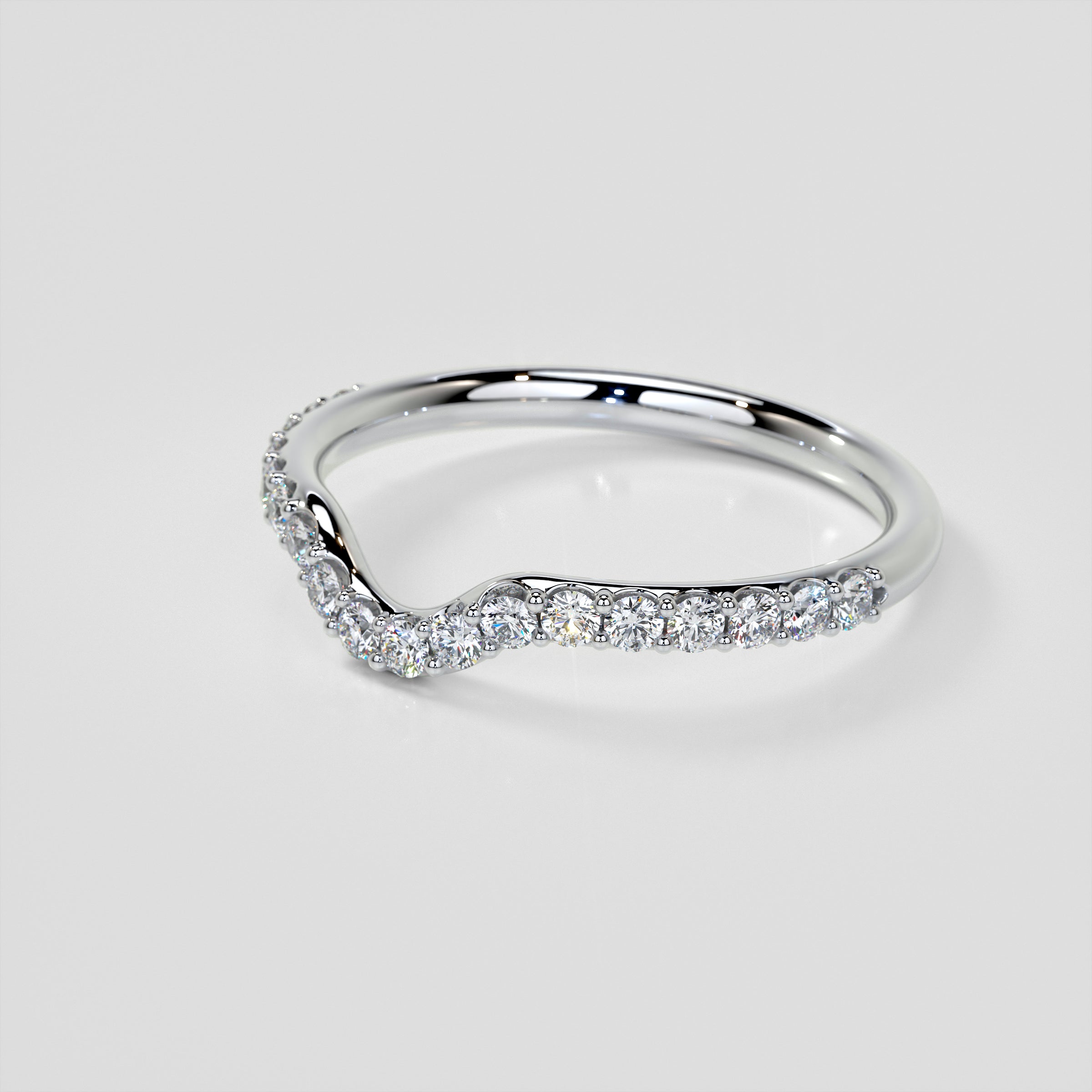 Radiant Cut Hidden Halo Engagement Ring