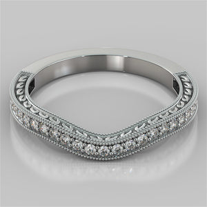 Pavé-Style Contoured Wedding Band