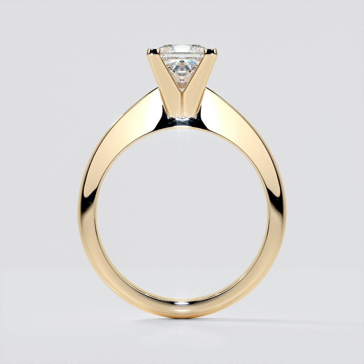 Knife Edge Princess Cut Engagement Ring
