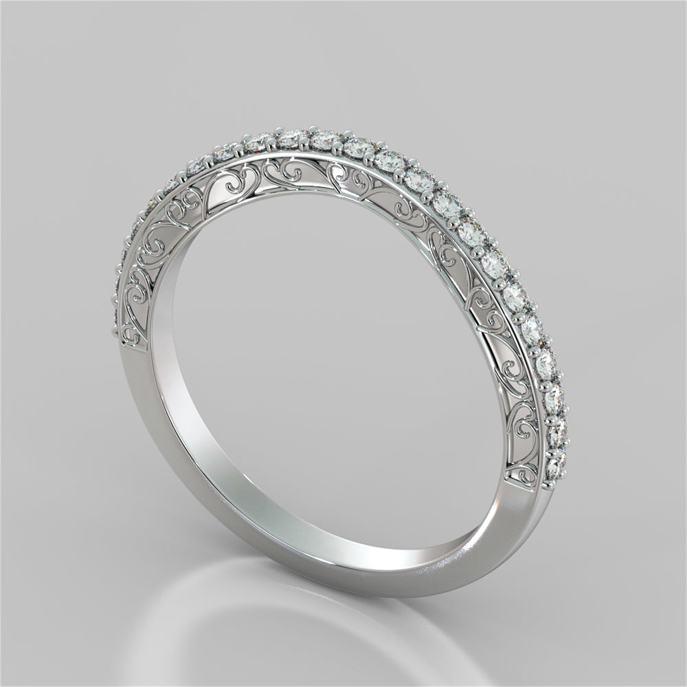 2.42Ct Split Shank Asscher Cut Wedding Set in 14K White Gold