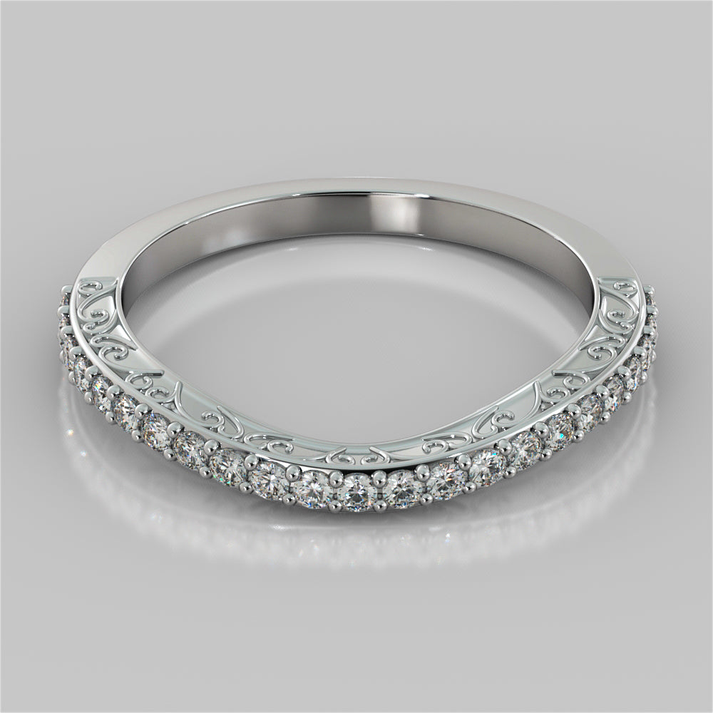 2.42Ct Split Shank Asscher Cut Wedding Set in 14K White Gold