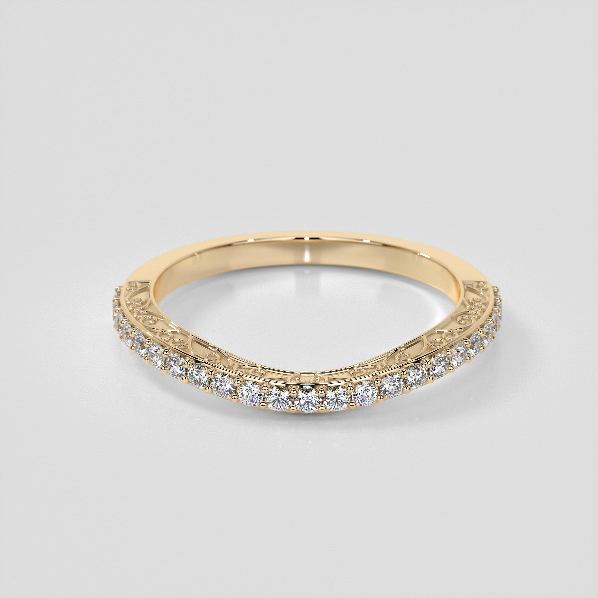 1.5Ct Asscher Cut Lab Grown Diamond Engagement Ring with Filigree Split Shanks