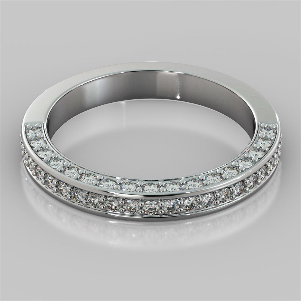 2.0Ct Asscher Cut Lab Grown Diamond Channel Set Cathedral Engagement Ring with Accents
