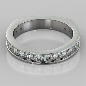 Euro Style Channel Set Wedding Band