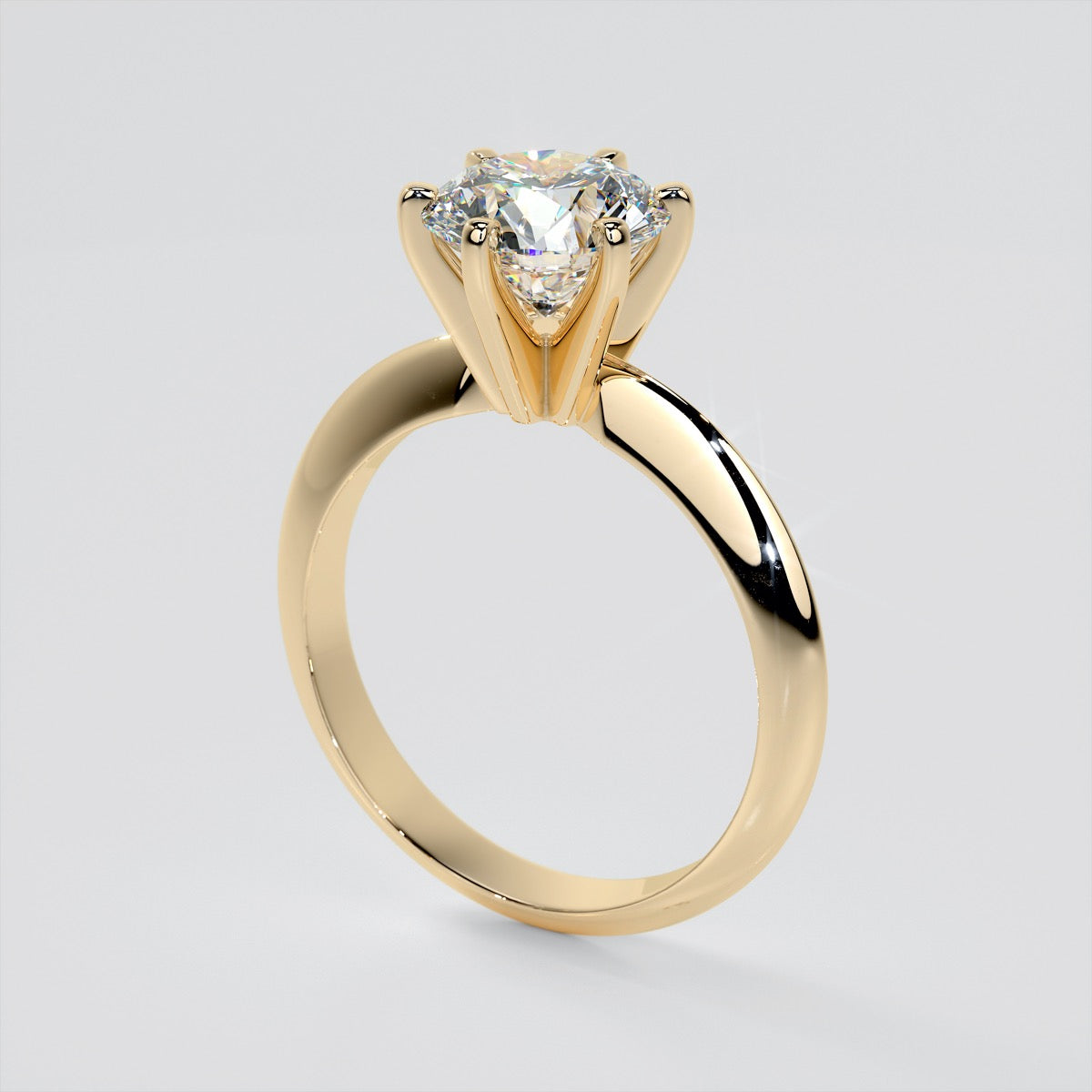 Classic 6-Prong Round Cut Tiffany Style Engagement Ring
