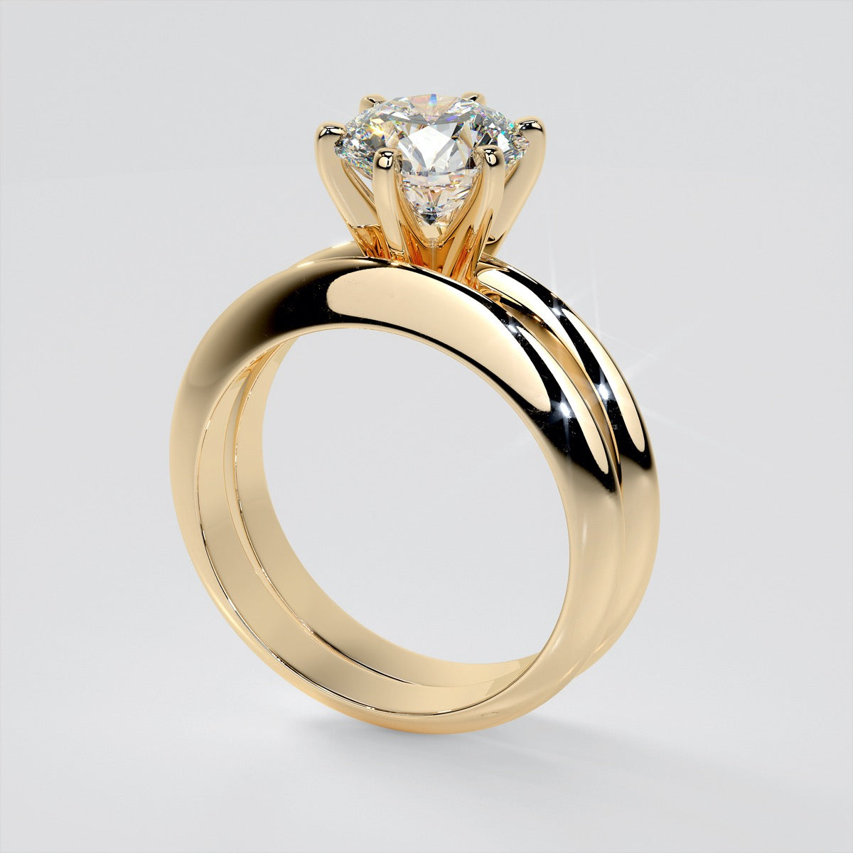 Classic 6-Prong Round Cut Tiffany Style Engagement Ring