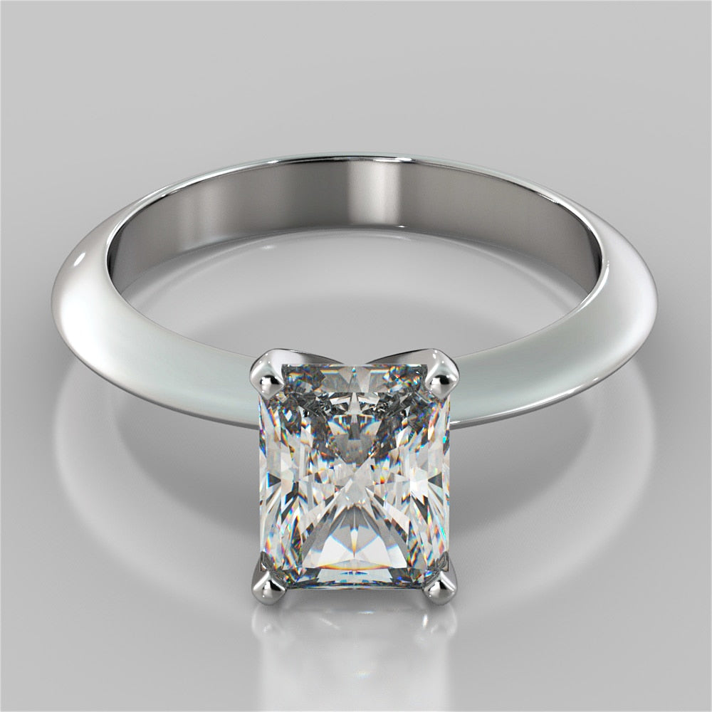 Lab Grown Diamond Radiant Cut Tiffany Style Engagement Ring