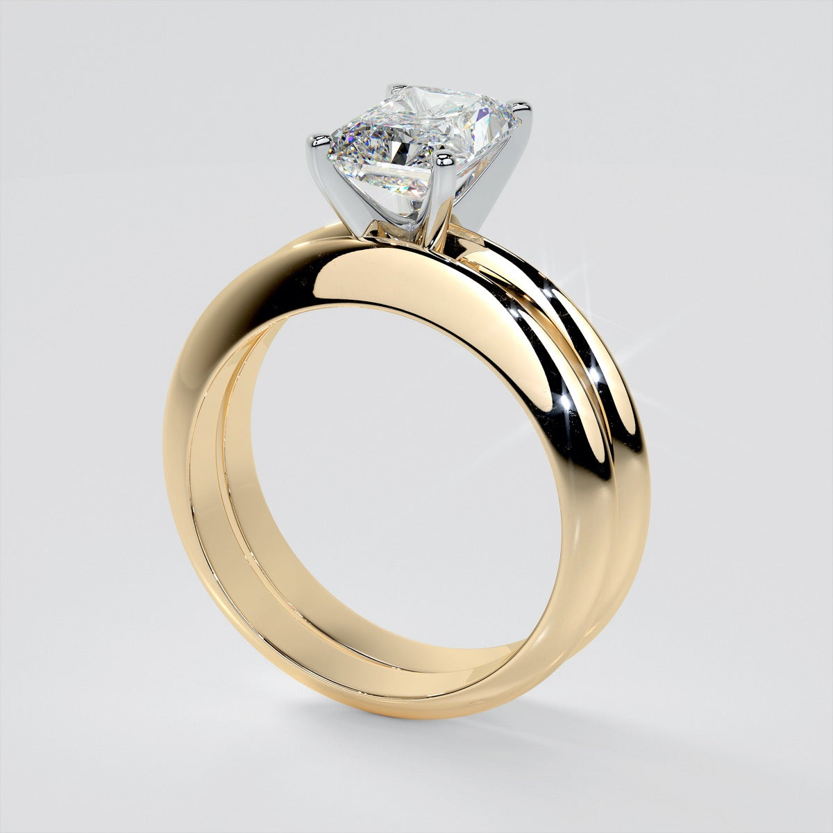 Radiant Cut Tiffany Style Engagement Ring