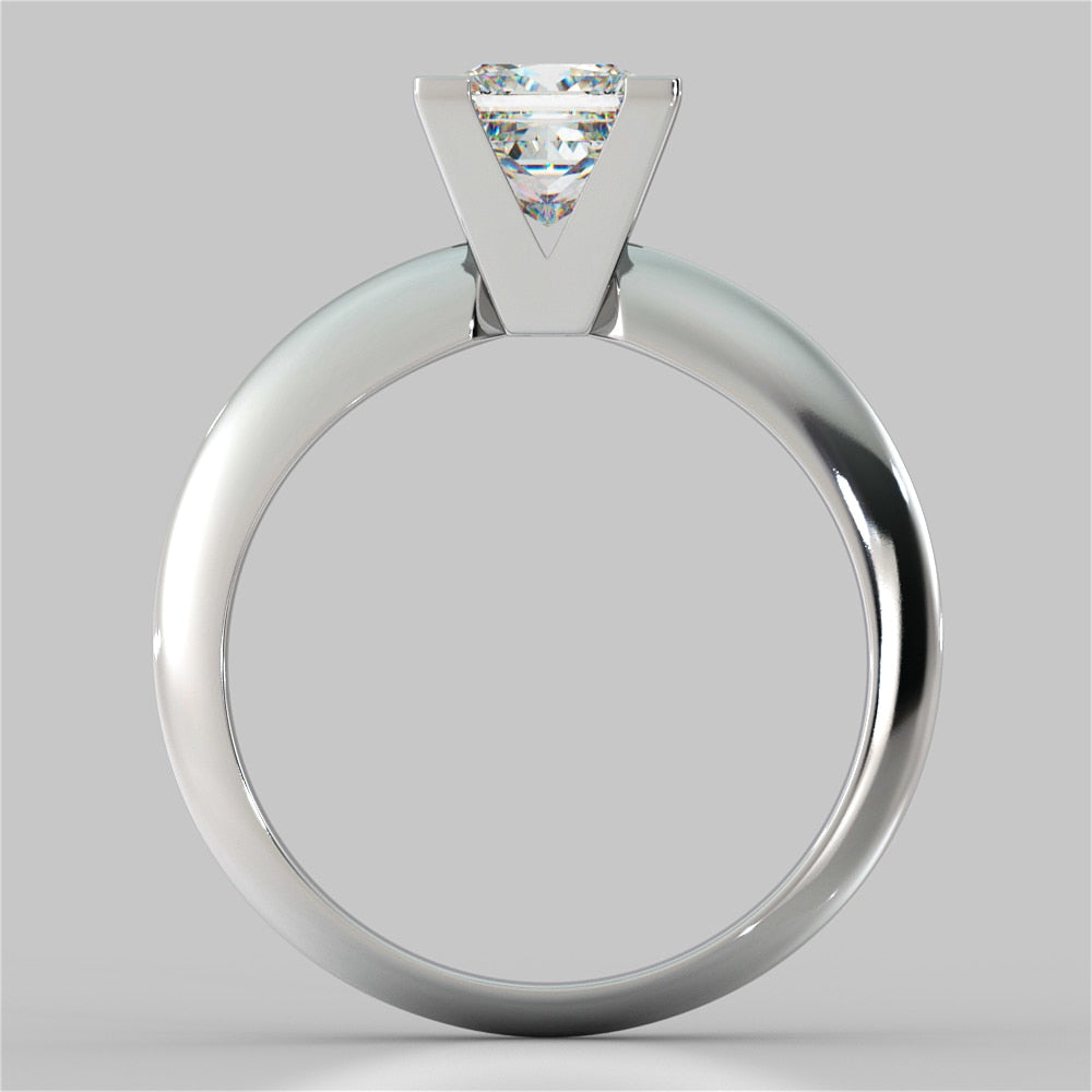 Princess Cut Tiffany Style Engagement Ring