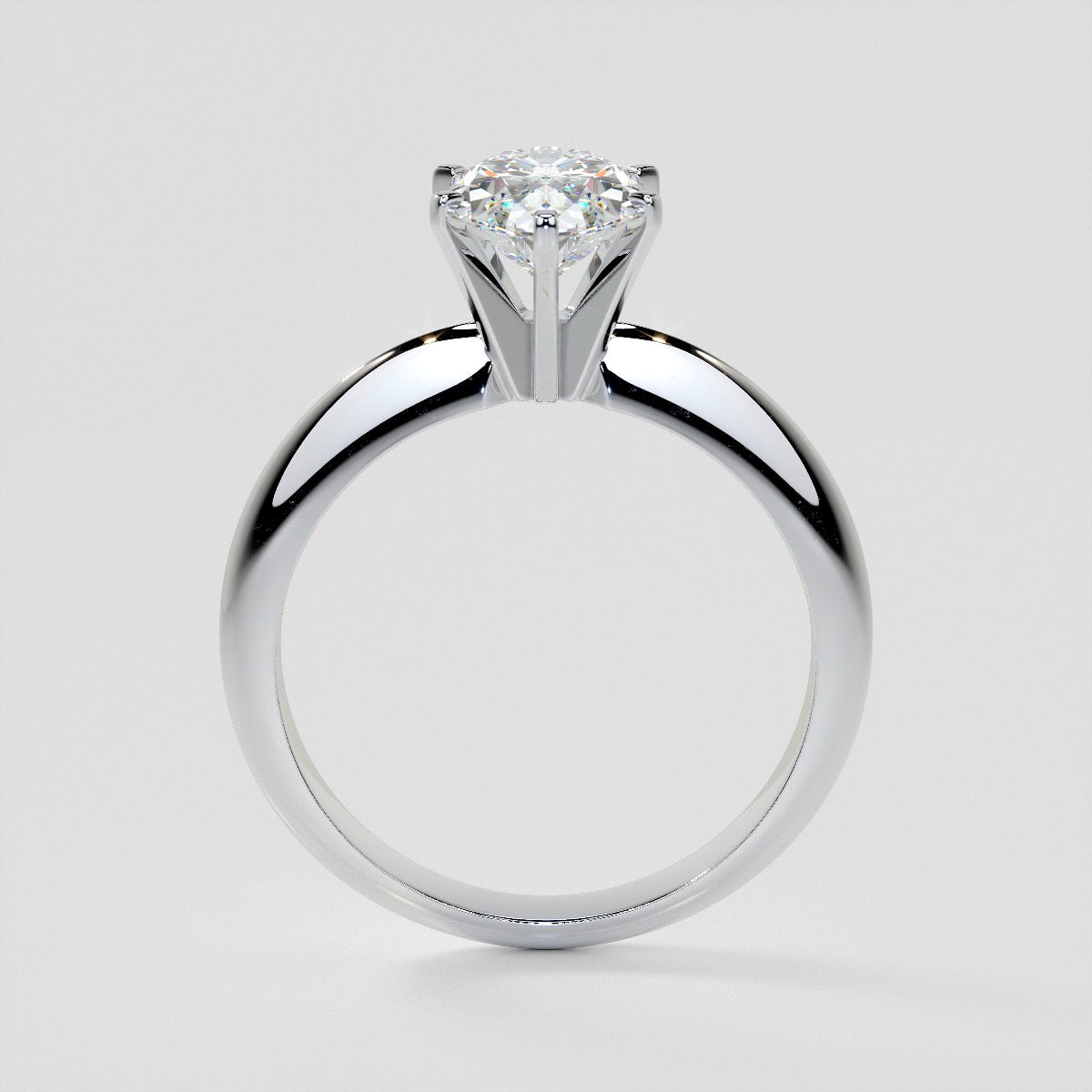 Lab Grown Diamond 6-Prong Oval Cut Tiffany Style Engagement Ring