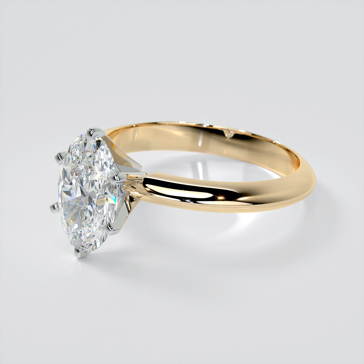 Oval Cut Tiffany Style Engagement Ring