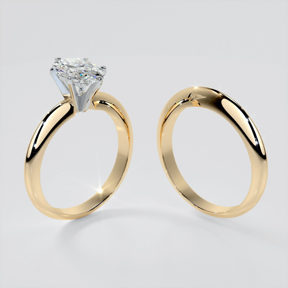 Oval Cut Tiffany Style Engagement Ring
