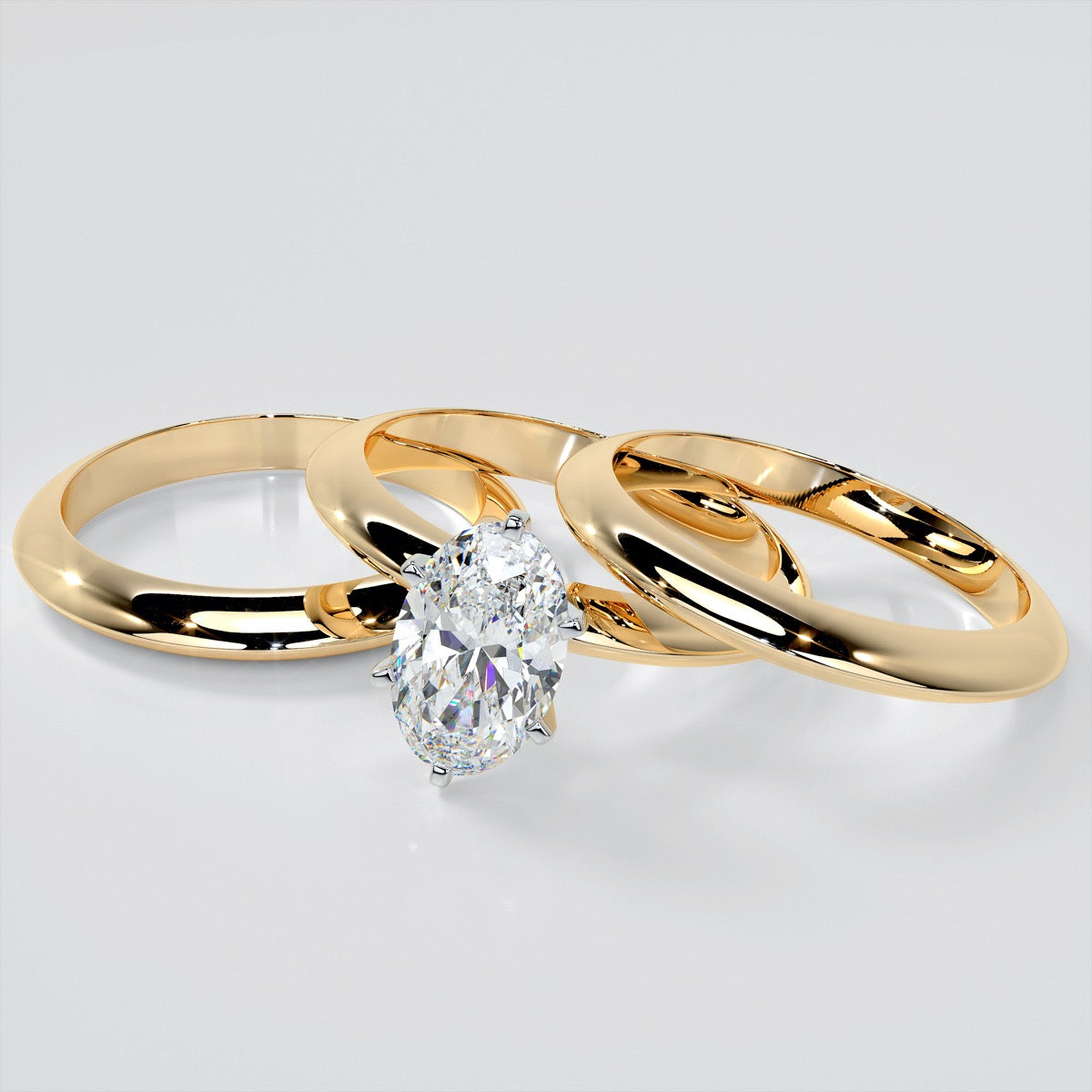 Oval Cut Tiffany Style Engagement Ring