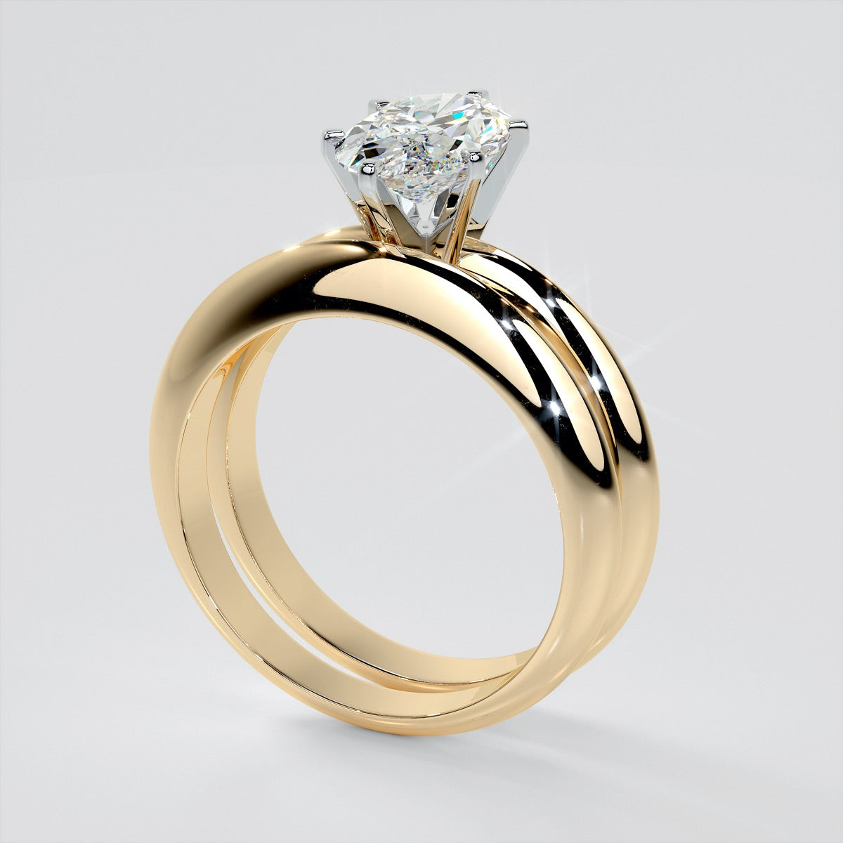 Oval Cut Tiffany Style Engagement Ring