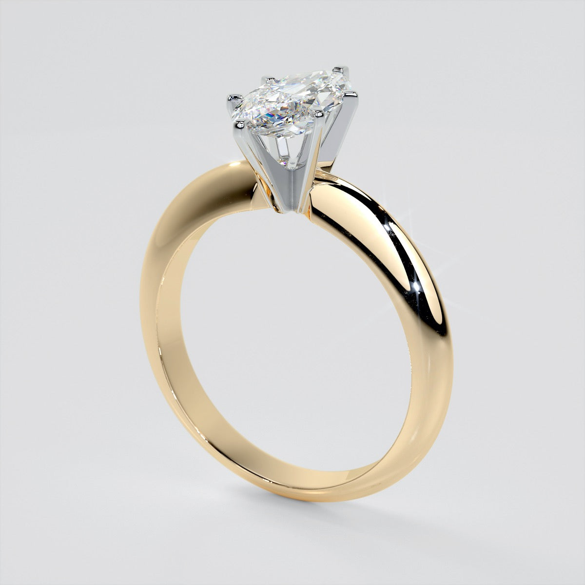 Lab Grown Diamond Marquise Cut 6-Prong Tiffany Style Engagement Ring