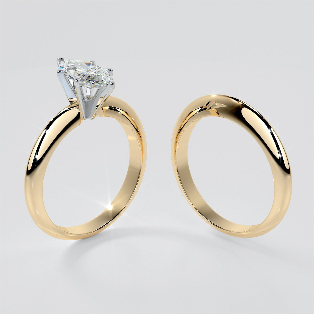 Lab Grown Diamond Marquise Cut 6-Prong Tiffany Style Engagement Ring