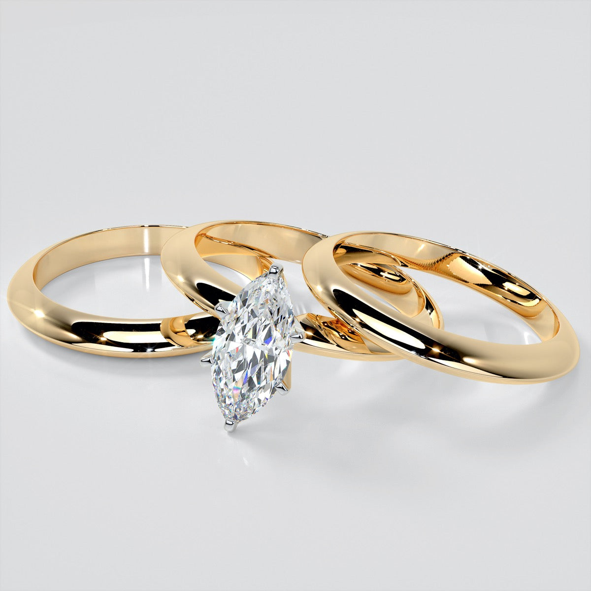 Lab Grown Diamond Marquise Cut 6-Prong Tiffany Style Engagement Ring