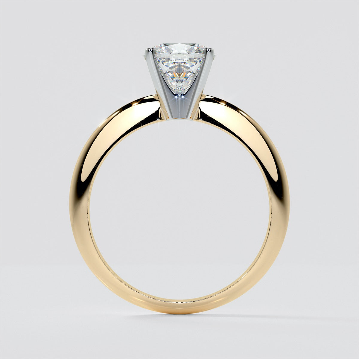 Cushion Cut Tiffany Style Engagement Ring