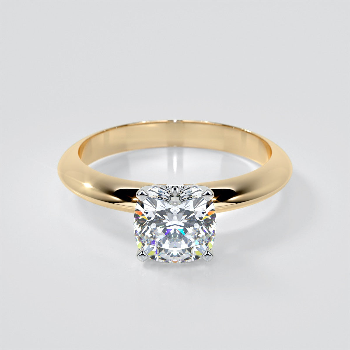 Lab Grown Diamonds Cushion Cut Tiffany Style Engagement Ring