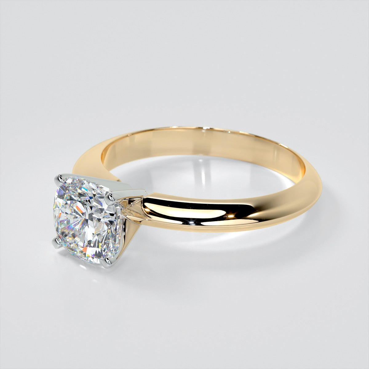 Lab Grown Diamonds Cushion Cut Tiffany Style Engagement Ring
