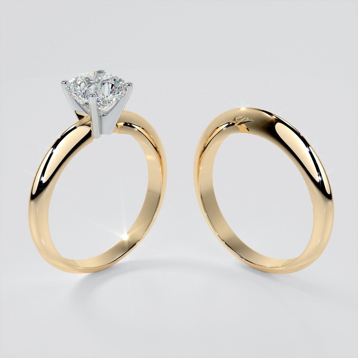 Lab Grown Diamonds Cushion Cut Tiffany Style Engagement Ring