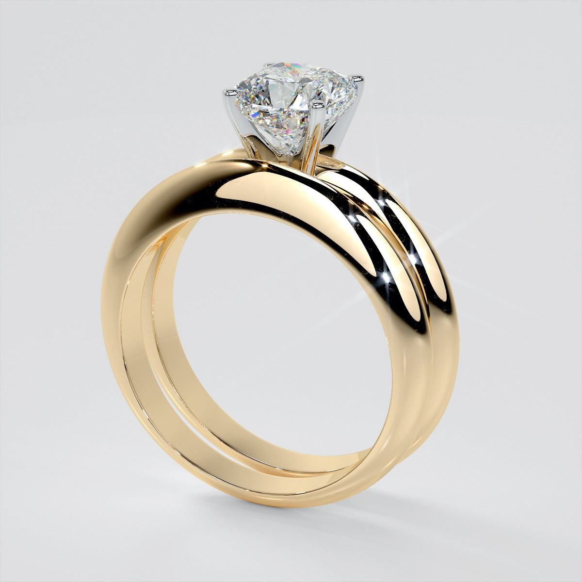 Lab Grown Diamonds Cushion Cut Tiffany Style Engagement Ring