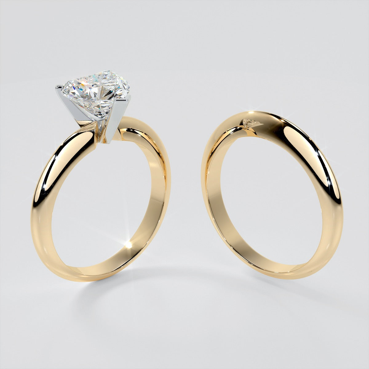 Heart Shape Classical Tiffany Style Engagement Ring