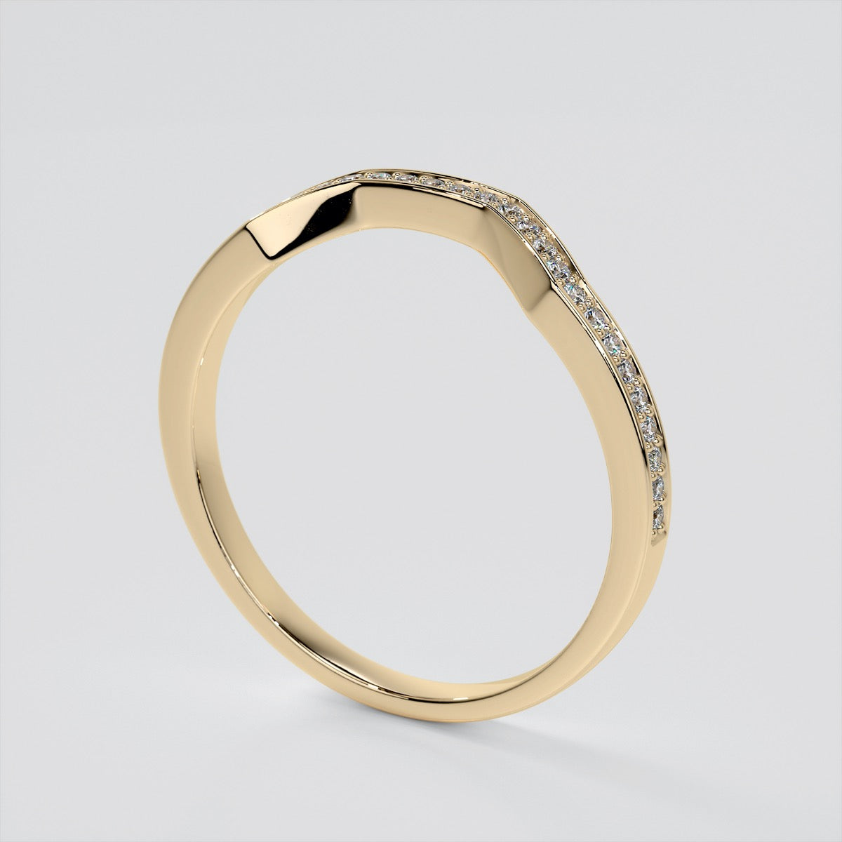 Radiant Cut Three-Stone Engagement Ring With Trapezoids