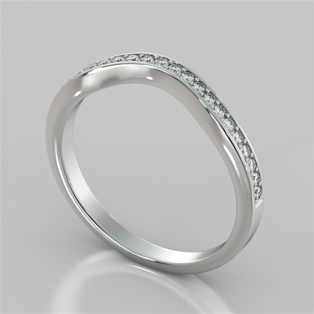 Channel Set Shadow Wedding Band