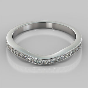 Channel Set Shadow Wedding Band