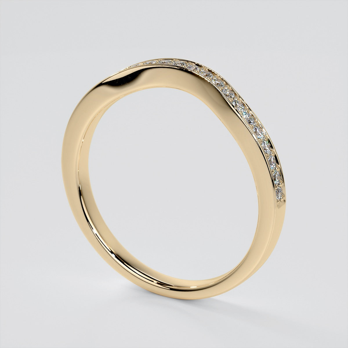 Lab Grown Diamond Princess Cut Three Stone Engagement Ring With Accents